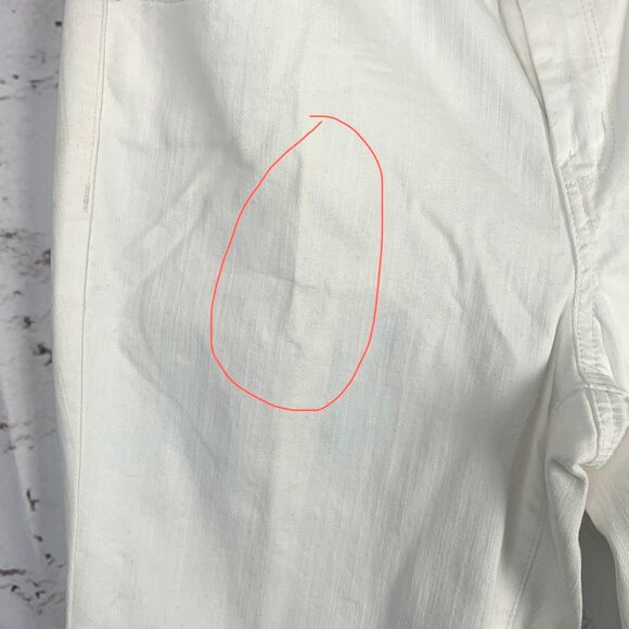 Jessica Simpson White Crop Skinny Jeans Size 14 Rolled Hem Summer Stretch Fit - Picture 4 of 13